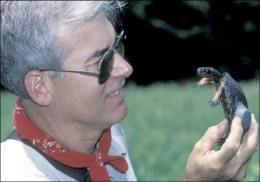 John Behler with spotted turtle