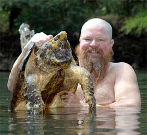 crunch the giant alligator snapping turtle