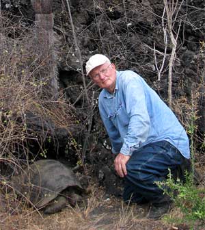 Peter Pritchard with G. nigra becki